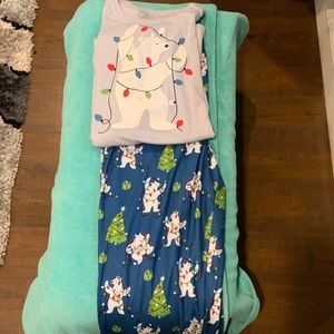 Munki Munki Men’s Christmas Pajamas Set Size Large